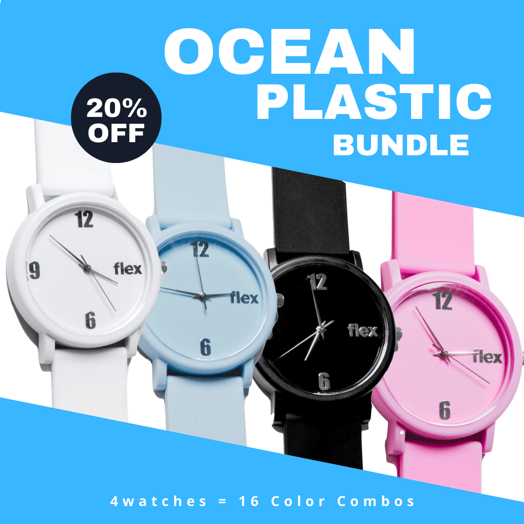 Flex Watches Ocean Plastic Combo Pack - 4