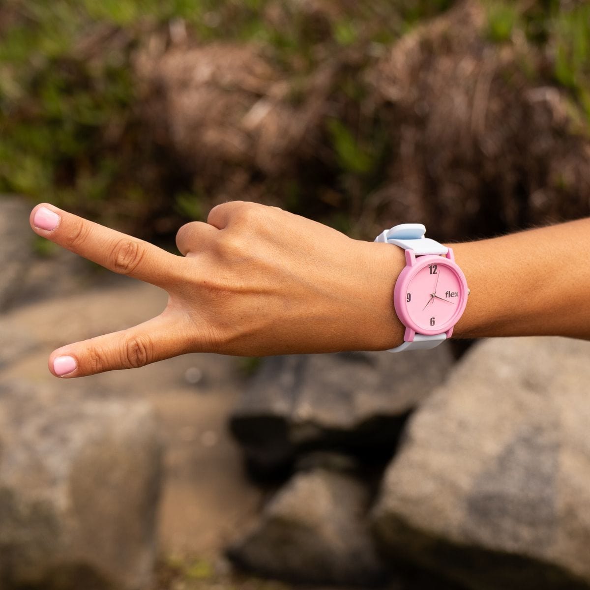 Pink & Blue Ocean Plastic Watch